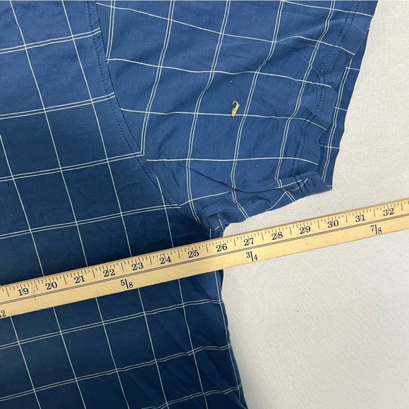 Tasso Ella Gold men Blue Plaid Polo hirt Double Mercerized Cotton Size Large - Picture 6 of 7